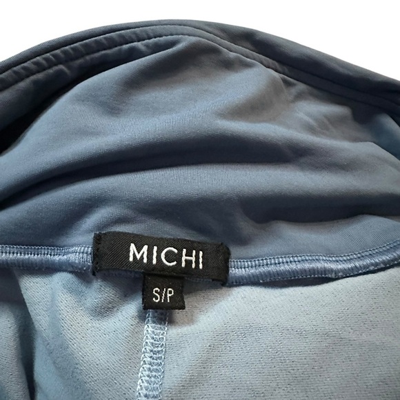 Michi Grey Blue two toned leggings Ruched waist Size Small EUC - Picture 5 of 6